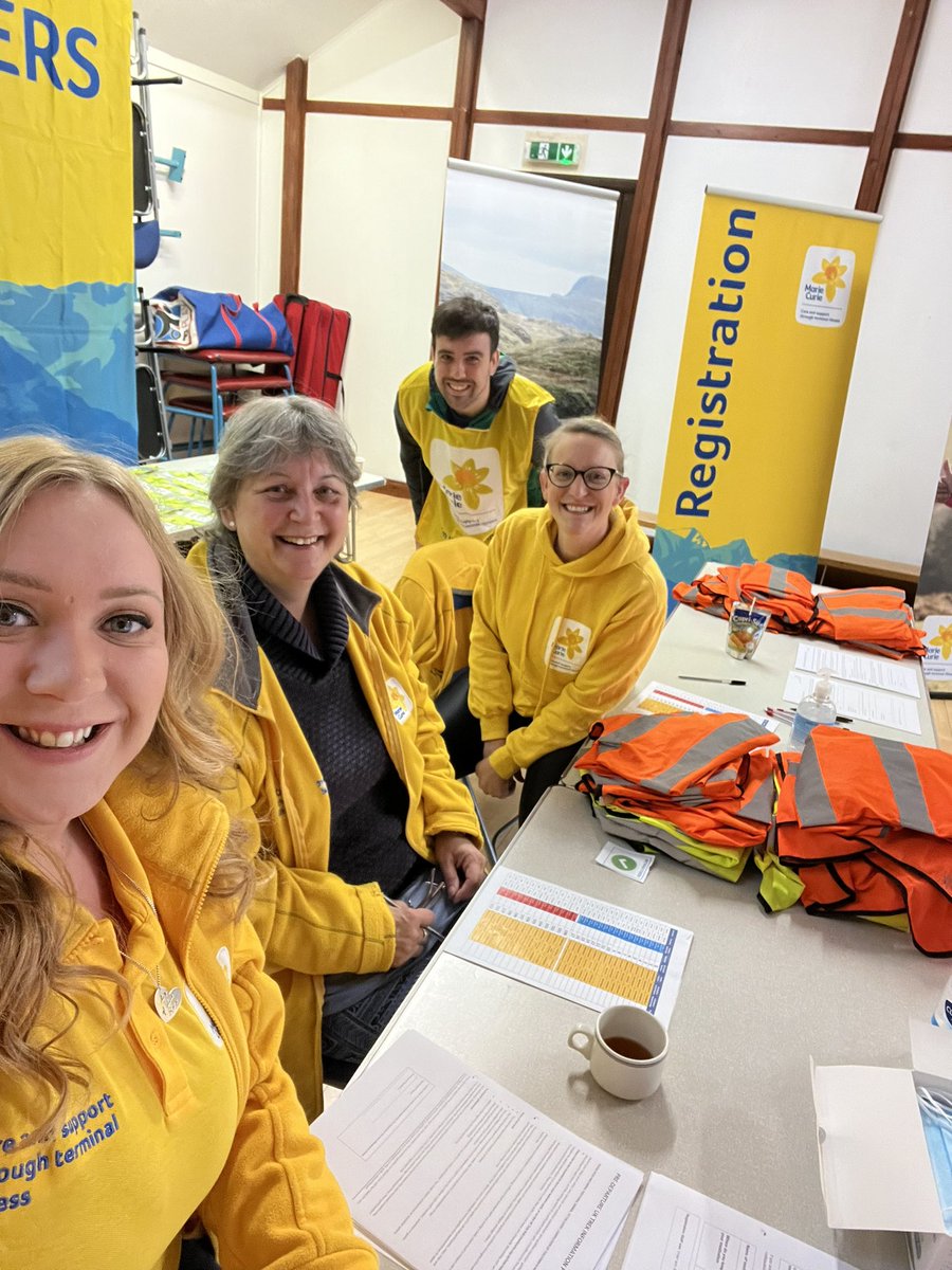 MarieCurieLincs's tweet photo. We are ready to welcome the trekkers for the @mariecurieuk #peakdistrict 🏔🌼 @katiegrinter https://t.co/2TFXbKFKrE