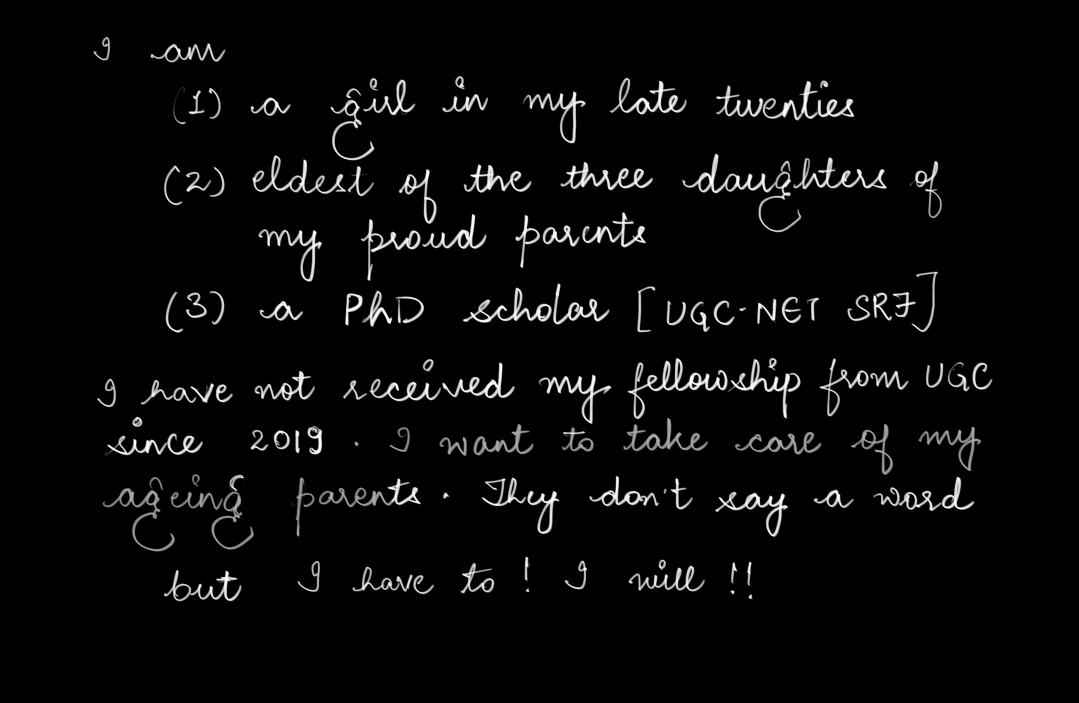 Aakriti__Jain's tweet photo. A thread of aspirations
@smritiirani Ma’am, many congrats on all your achievements as a woman, as a daughter &amp; as a mother. I hope to trace your footsteps someday. But following is my case. @ugc_india @MOMAIndia @SmritiIraniOffc
 (1/2) https://t.co/0y0Yd6RpBp