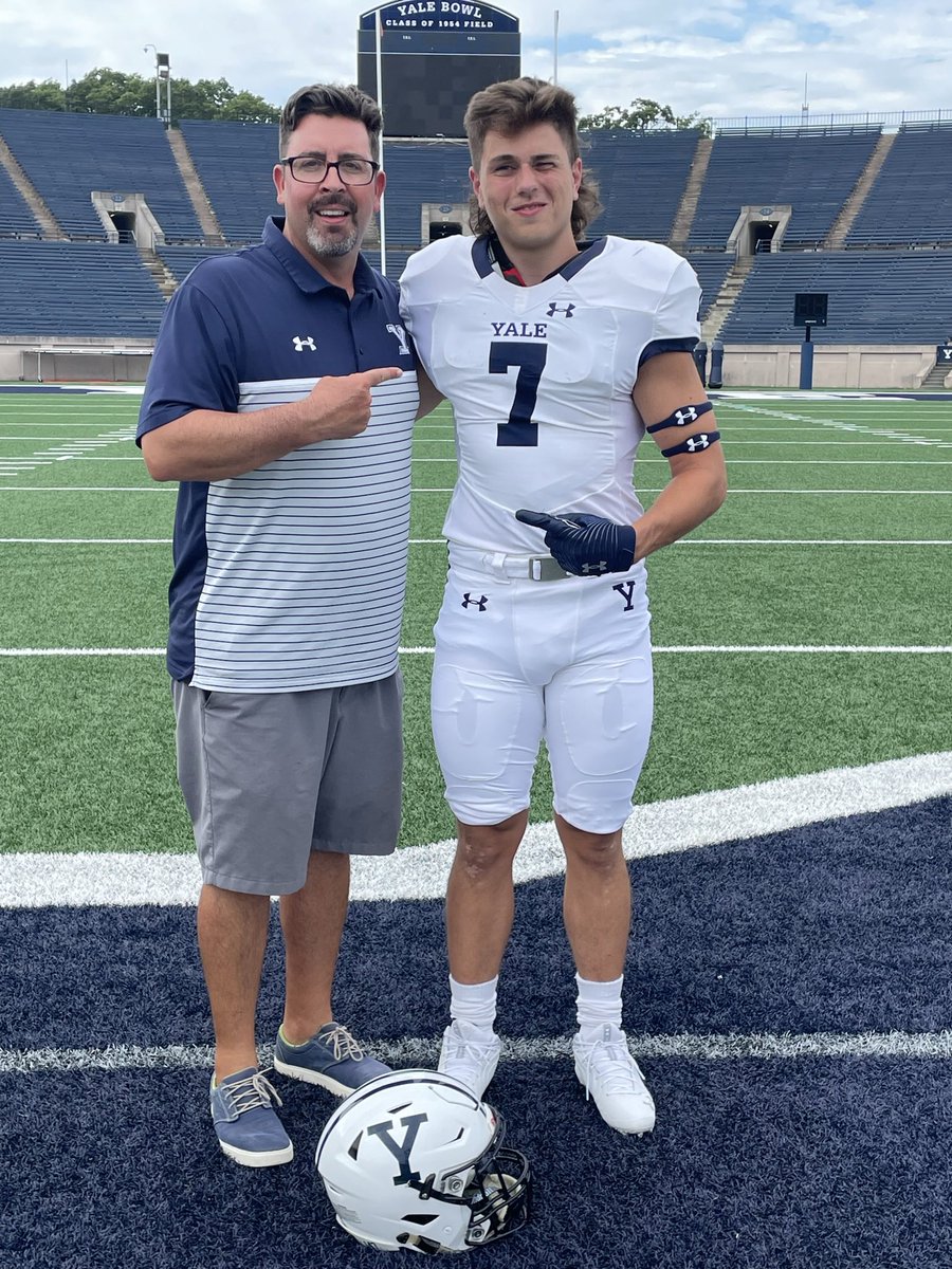 Had an AMAZING time at Yale today, thank you <a href="/coach_smcgowan/">Sean McGowan</a>, <a href="/CoachRenoYale/">Tony Reno</a>, and @coachbelanger for a great visit!
<a href="/Coach_Wayne55/">Coach McGillicuddy</a>
<a href="/Coach_SSStan/">Sean Stanley</a>
<a href="/CoachLett10/">Dan Letteriello</a>
@WickFootball_20