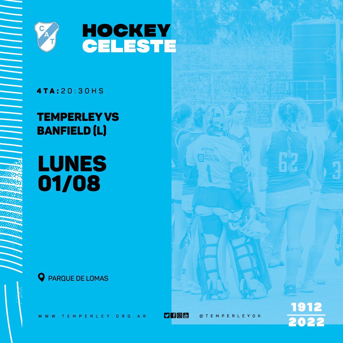 TemperleyH's tweet photo. Este fin de semana los planteles competitivos se miden en amistoso 

🔵 De novena a Primera a viaja a @qhshockey 

🔵 Segunda División se enfrenta a la Municipalidad de Avellaneda 

🔵 La Cuarta división recibe a @Banfield 
.
.
.
“Pensar en equipo, esa es la clave” https://t.co/SgVI9HcJyK