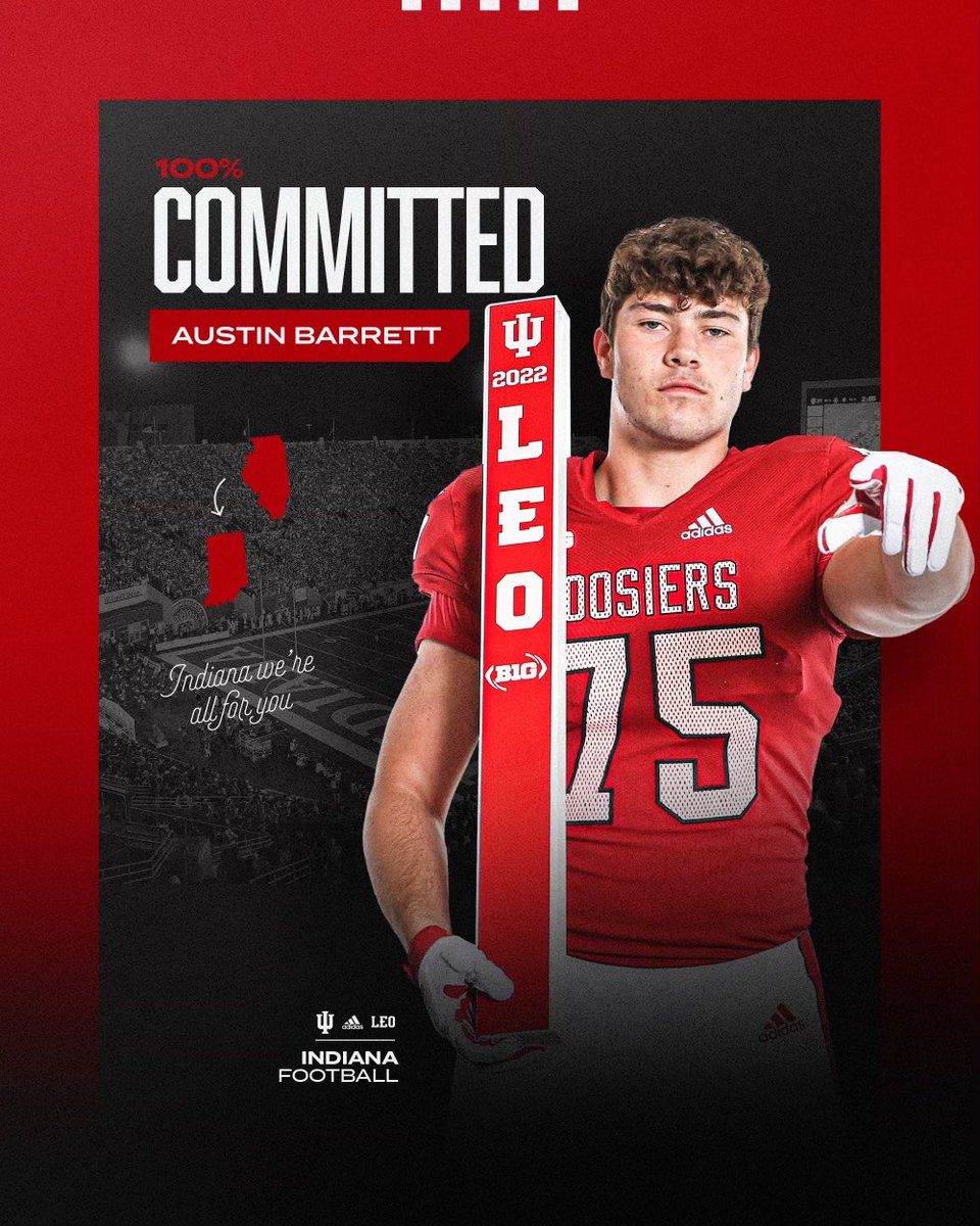 Indiana is home. GO HOOSIERS!🔴⚪️ <a href="/OLCoachHiller/">Darren Hiller</a> @CoachAllenIU <a href="/CoachPossley/">Nolan Possley</a>
