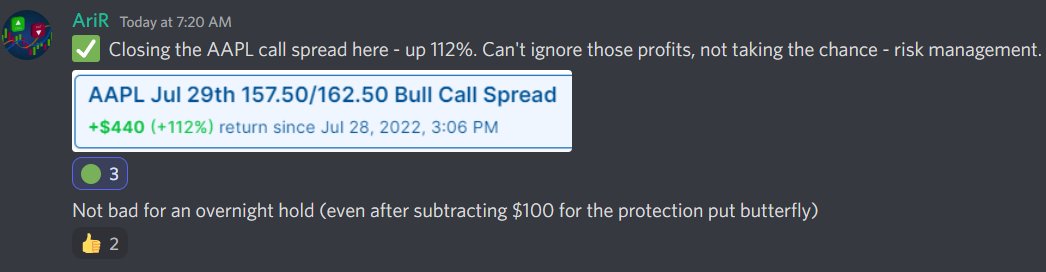 GoldenCrossQQQ's tweet photo. $QQQ $SPX $SPY $AAPL what a great week. we played it safe with Apple and took the bull call spread overnight for apple ER. tapped out at 112%💵📉💰💸🤑
#daytrader #SwingTrading #NASDAQ #gco #AAPL https://t.co/983a2fa1iv