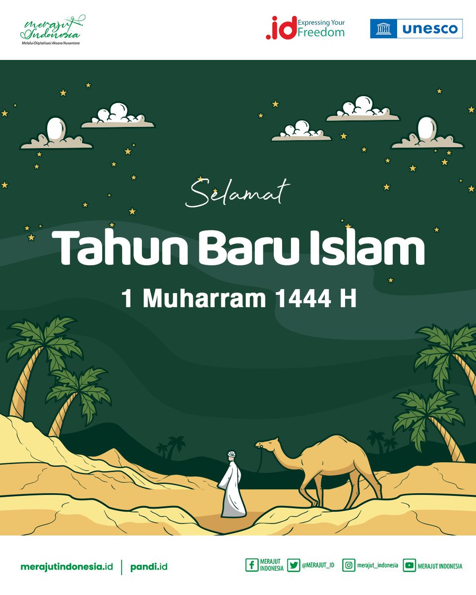 Selamat Tahun Baru Islam 
 
Kawan MMDAN, selamat tahun baru Islam, 1 Muharram 1444 H bagi yang merayakan. 
Semoga tahun ini membawa berkah dan kebahagiaan bagi kita semua. 
 
#PANDI #MIMDAN #MerajutIndonesia #TahunBaruIslam #1Muharram1444H