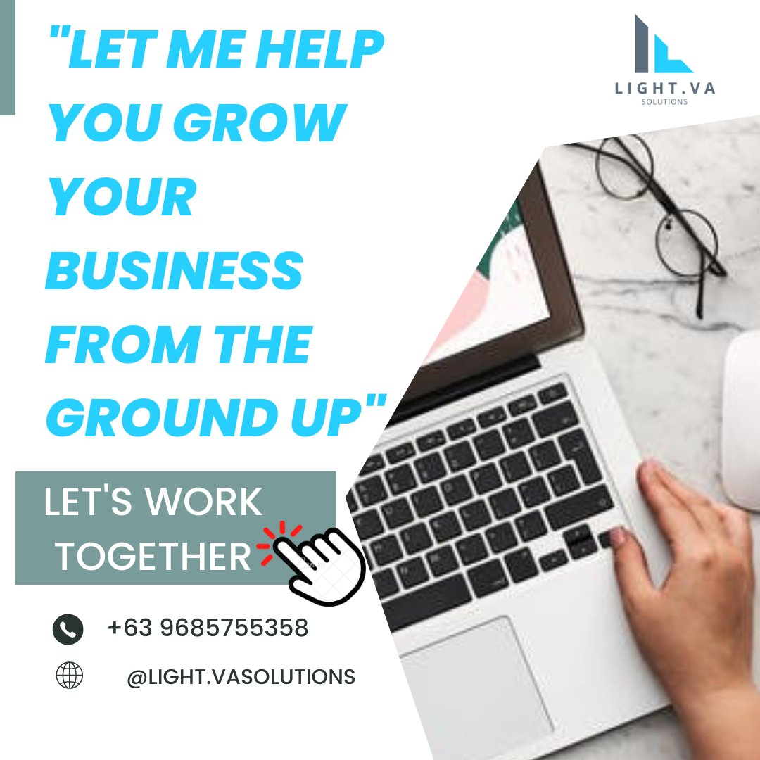 LinkVasolutions's tweet image. Busy?  Not having enough time to do your task?

Worry no more!!!

As your VA, I can help you stay organized in your task and let me help you grow your business from the ground top.
