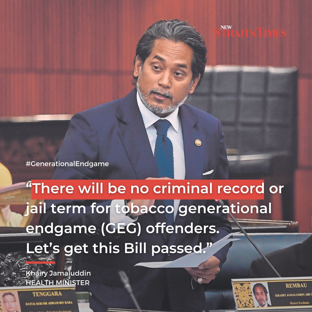 NST_Online's tweet photo. OFFENDERS would only be compounded a maximum of RM50, as practiced in the current law, said Health Minister @Khairykj 

Read here: https://t.co/anWUlJRG8U

#GEG #GenerationalEndgame https://t.co/cVqQDj3Ean