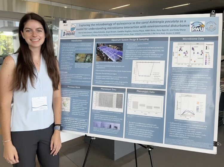 McgovernMeriel's tweet photo. Another amazing end to an awesome summer full of research and #astrangiathings. So grateful for the opportunity to present at my second SURF Conference @myrwu @RIEPSCoR @RIINBRE https://t.co/ct5EYCdqIR