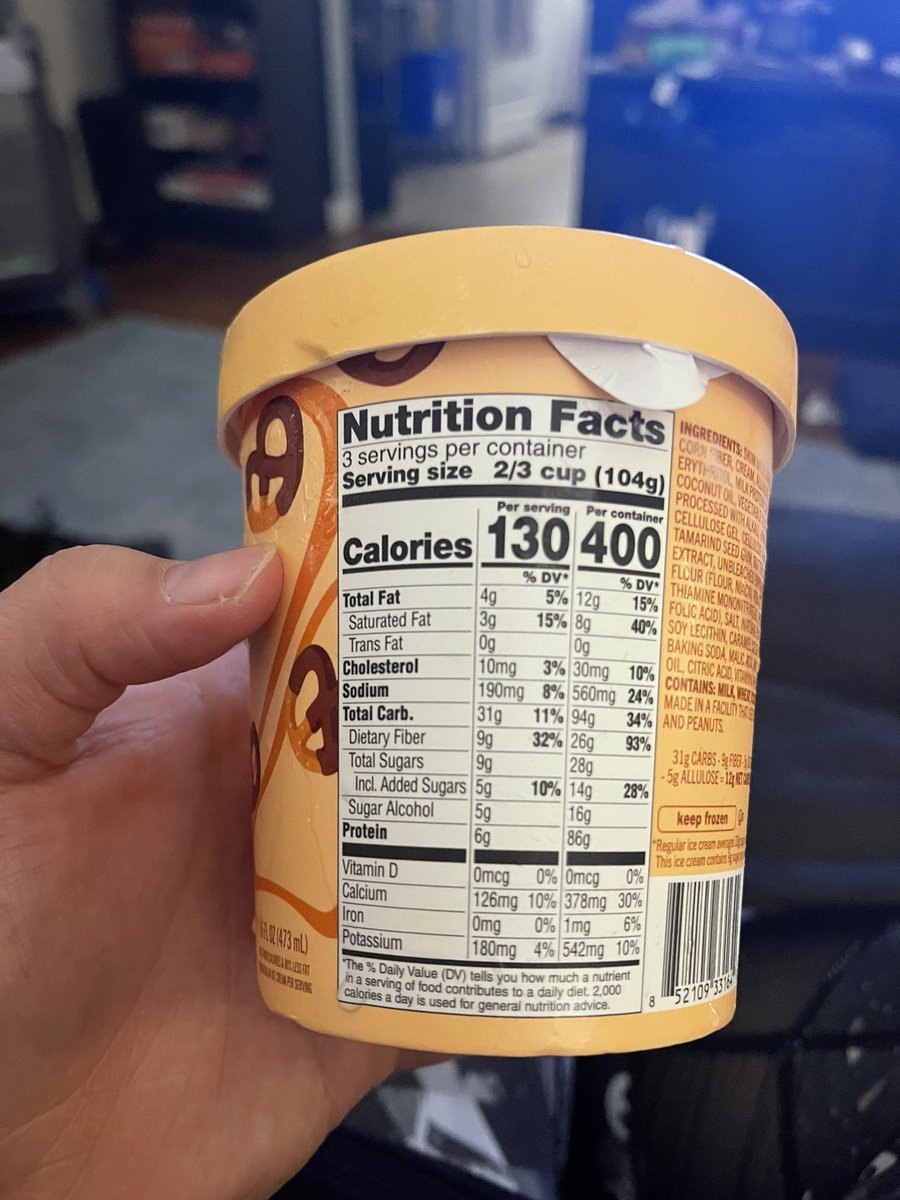 deenierest's tweet photo. @eatenlightened seems like there’s a pretty major typo on the nutrition label on one of your products. Peep the protein per container. Should probably fix this. https://t.co/P024IGnkWu