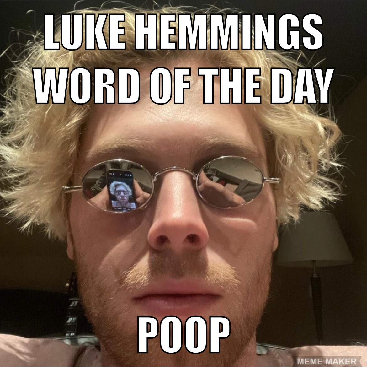 HEMMINGSWOTD's tweet image. the Luke Hemmings word of the day is: Poop