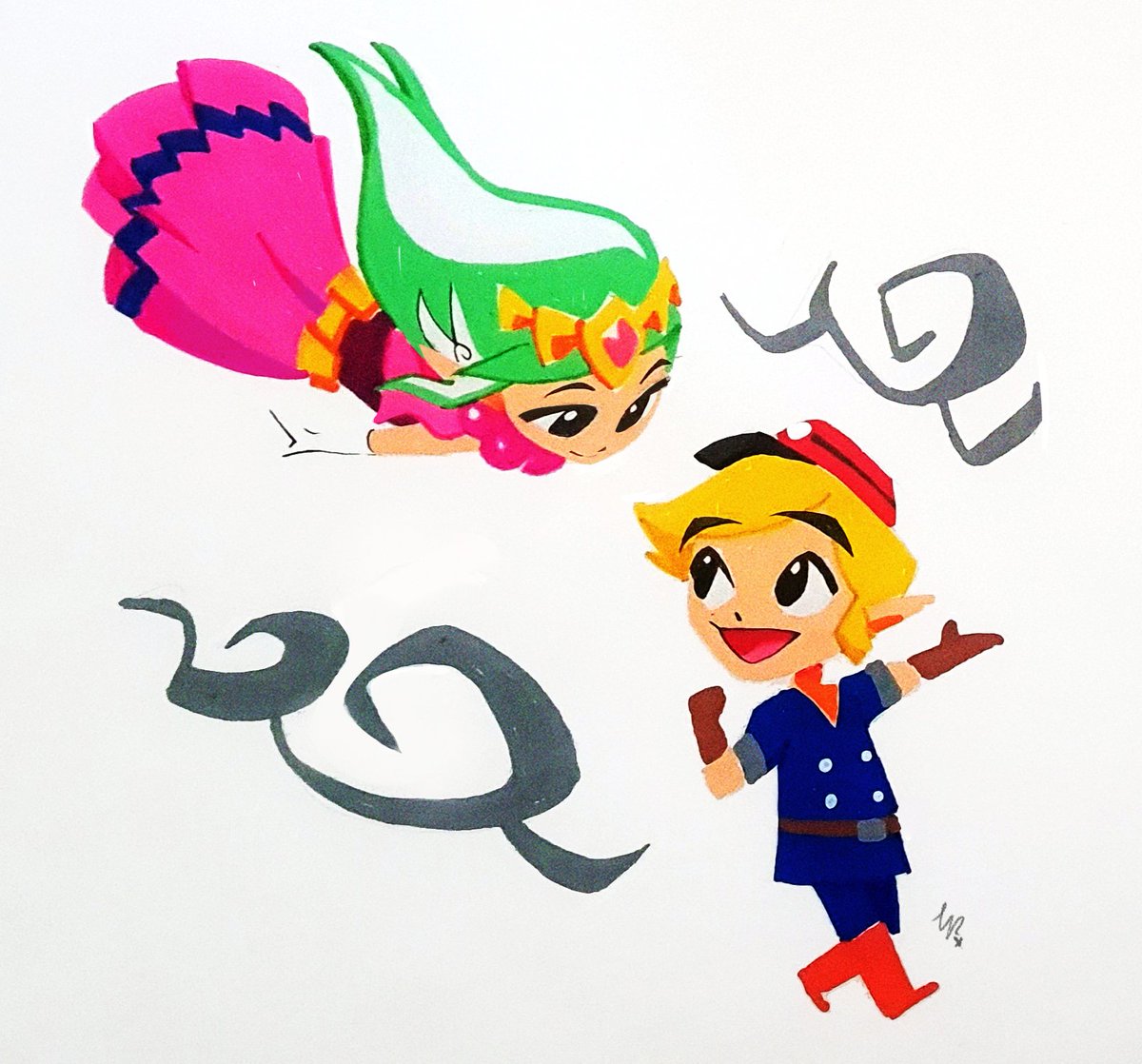CosmicGl0w's tweet photo. POSCA Pen practice. I need smaller tips [': but I love how opaque they are.
ft. my favourite kids from The Legend of Zelda: Spirit Tracks.
#loz #spiritracks #link #zelda #thelegendofzelda https://t.co/LkSi9yUQO6