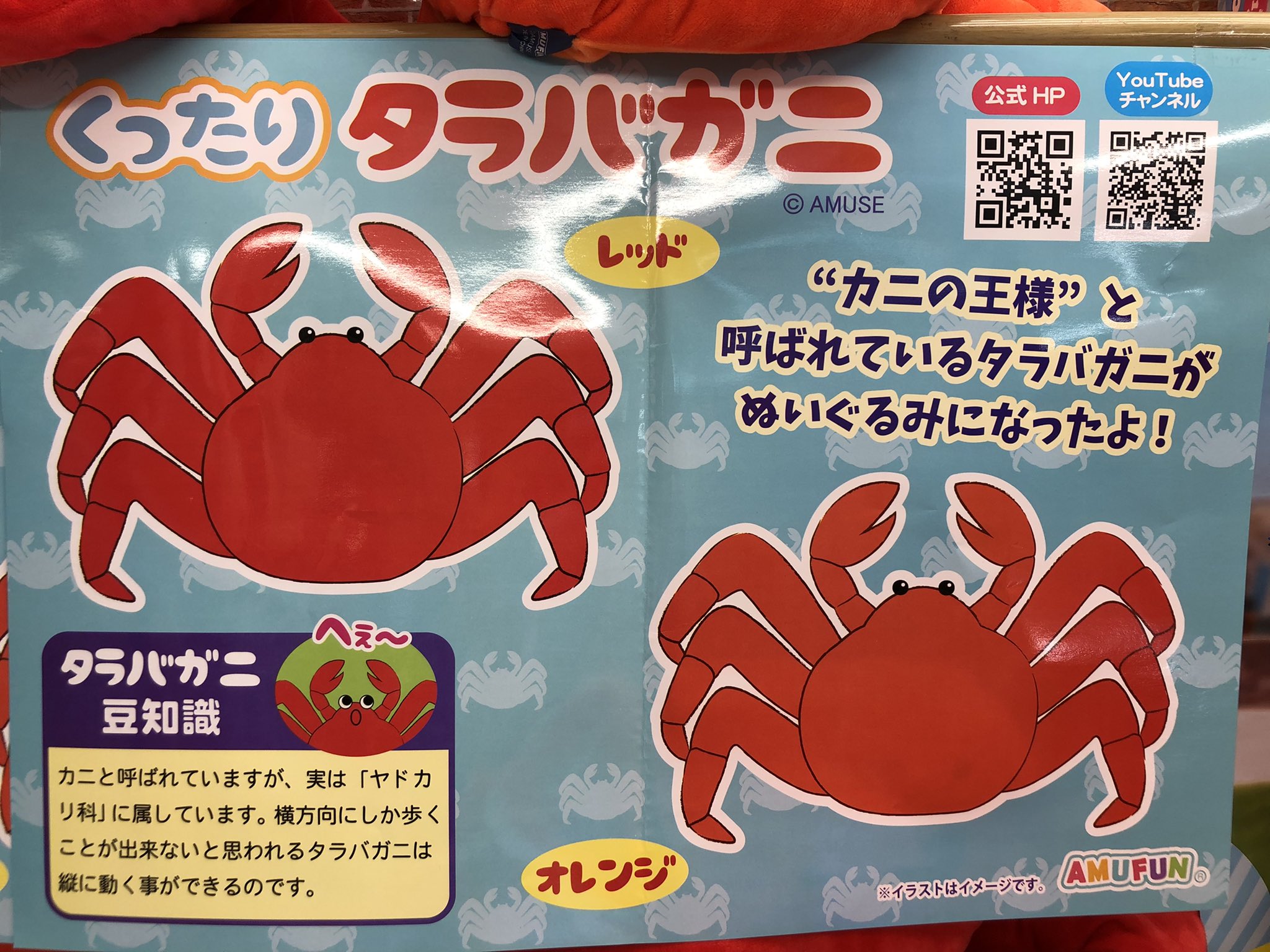 タイステ旭店 プライズ くったりタラバガニ 入荷致しました ᕕ ᐛ ᕗ カニの王様 タラバガニが大きいぬいぐるみになりました レッドとオレンジの2種類です ぜひgetしてくださいませ タイステ 旭 カニ タラバガニ