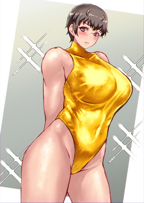 金ビキニ? HAHAHA No. this is 金レオタード。 