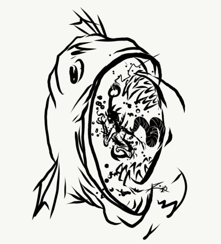 zacks_crow's tweet photo. Bait
Stylus on Phone/Adobe Draw
#fast #streamofthought #sketch #digital #adobesketch #drawing #stylus #art #comics #cartoon #comicbook #graffiti #surrealism #tattoo #digitalillustration #blackandwhite #graphicart #comicbookart #fantasy #scifi https://t.co/ZtMtaqdpnC