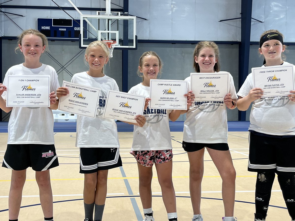 CSMFlamesWBB's tweet photo. Elementary camp award winners🔥🏀💪 #goflames #nextstep https://t.co/PFNP7Lxnrs