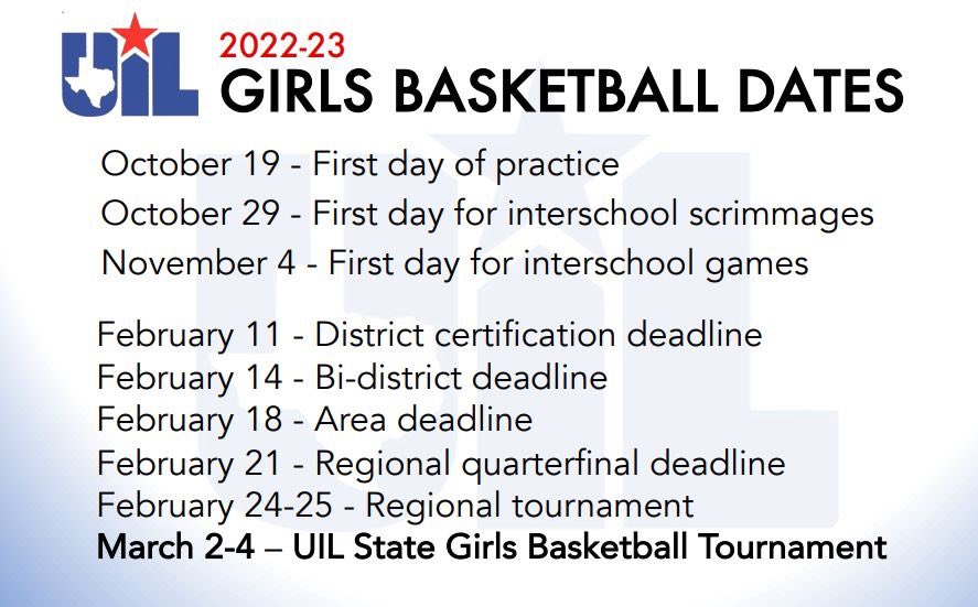 Important Dates for Girls Basketball #TABCHoops #PromoteBasketball