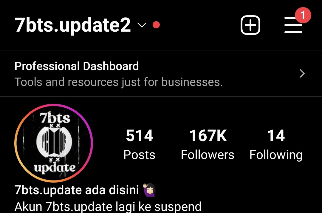 Berhubung akun utama 7bts.update Instagram ke suspend lagi dan gak tau balik kapan

Untuk sementara akun 7bts.update ig pindah ke 7bts.update2
instagram.com/7bts.update2/

Bantu follow ya gaes 💜
Makasih💜