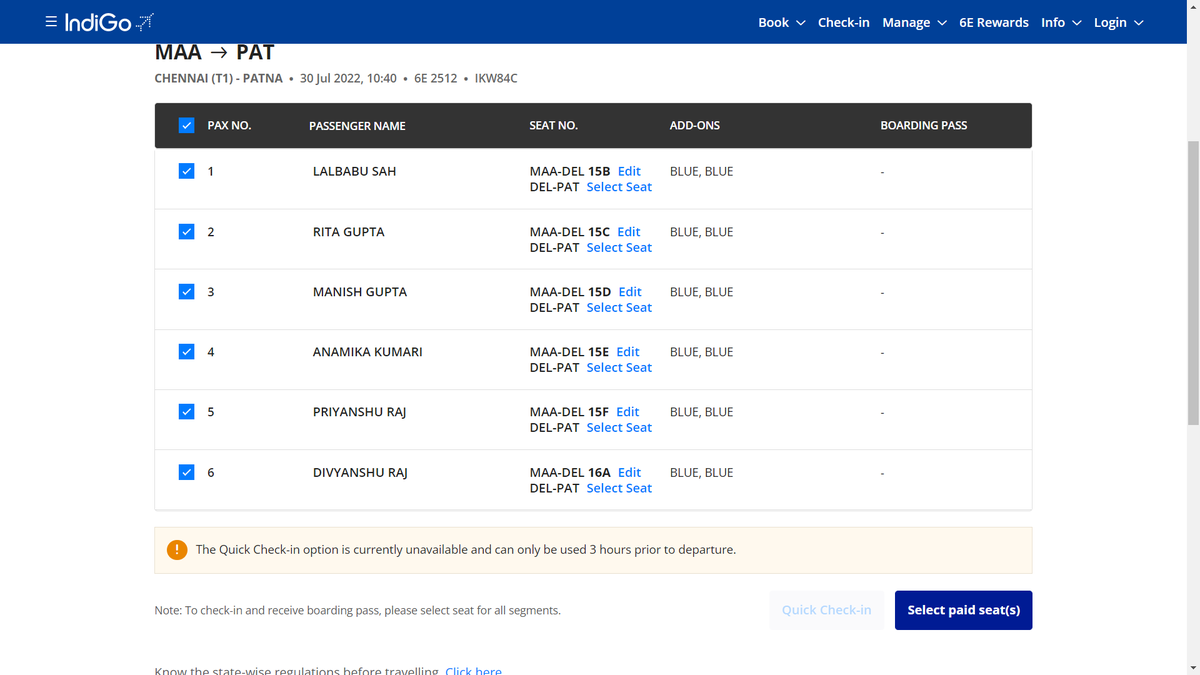 rd_arya's tweet photo. @IndiGo6E Where is the auto-seat assignment option on your website? Stop fooling the customer. time is 8.42am now.
@IndiGo6E @DGCAIndia @ABPNews @aajtak @IMinakshiJoshi @MoCA_GoI https://t.co/1fmDsg1dD3