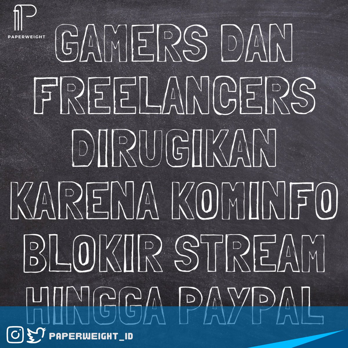 Hari ini KOMINFO mengejutkan kita semua! Khususnya untuk gamers (e-sports) dan freelancers! 

Buat BroPap &amp; SisPap yang punya uang di PayPal sabar dulu ya, jangan pakai VPN, nanti uang lo malah ketahan. Karena terdeteksi beda IP &amp; Negara. Mari kita layangkan protes ke KOMINFO.