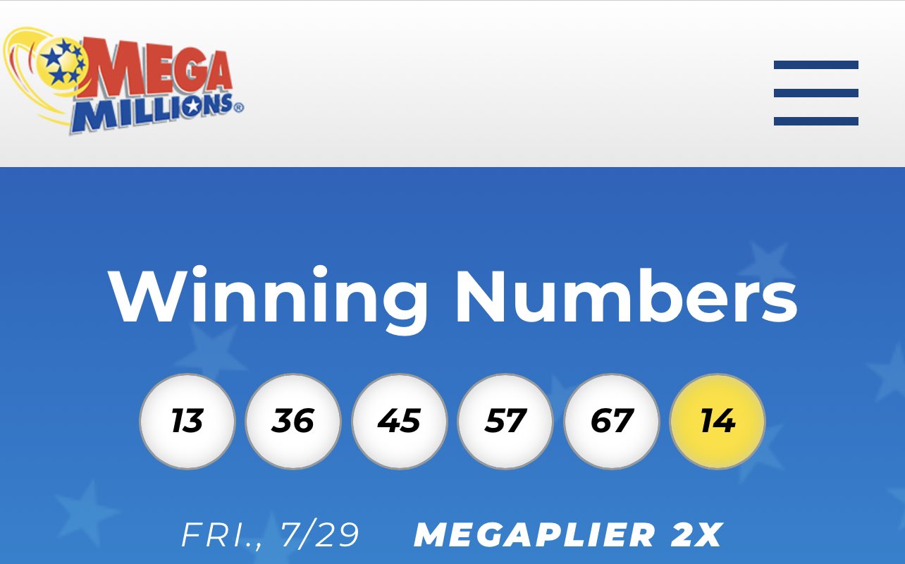 DisTrackers on Twitter "Hereโs the Mega Millions winning numbers. If