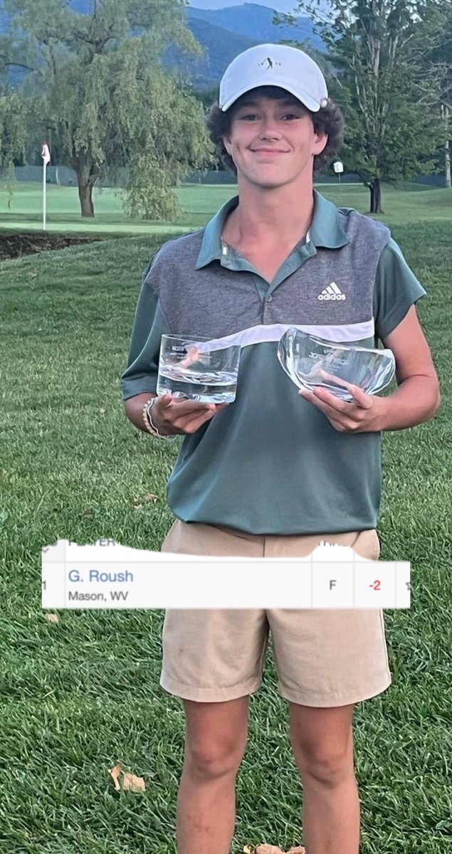 Finished the season with a -2 par, the Meadows course at the Greenbrier was in great condition as always securing 1st in my age group and boys low round of the day!