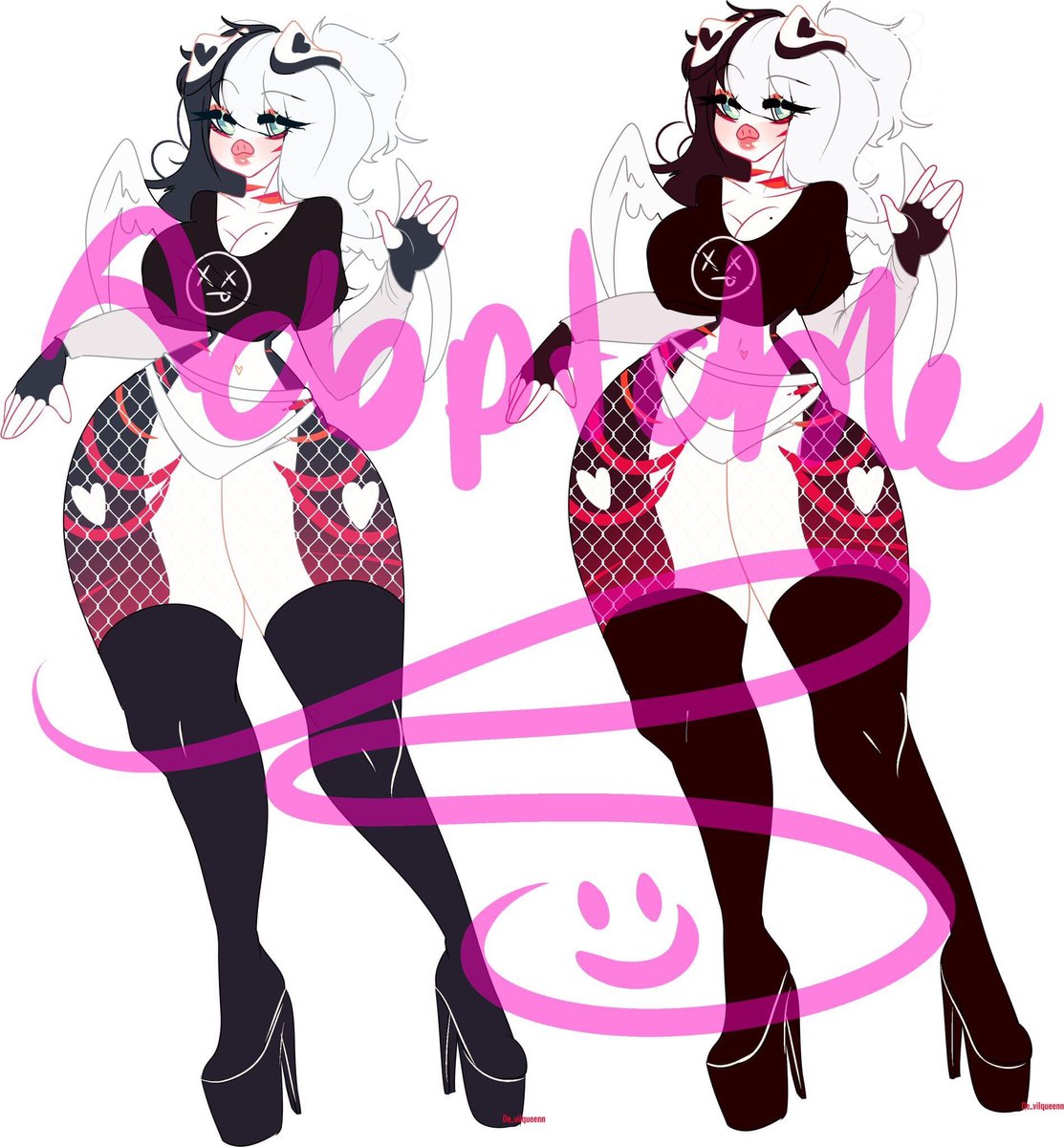 OTA ADOPTABLE! 🌸🐽

Justo two rules: Give me credits and dont resell it at a higher price unless the adopt hava extra art 

Art &amp; desing by me! 

#adoptableauction #adoptablesopen #furry #furryfandom #Anthro #furryart #art #PayPal