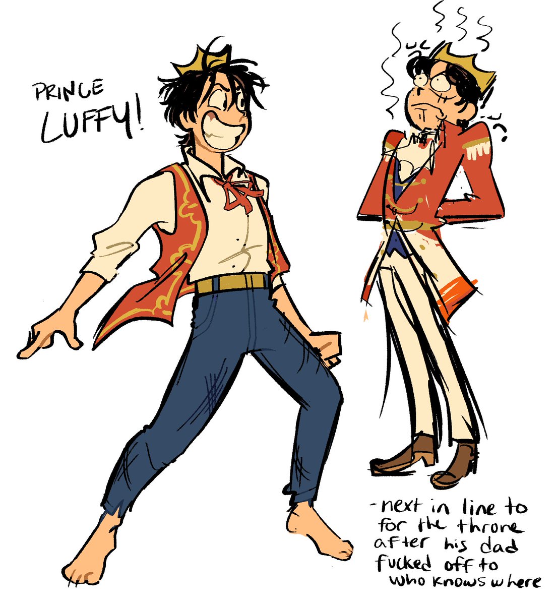 came up with a few ideas for a silly royal au 👑 