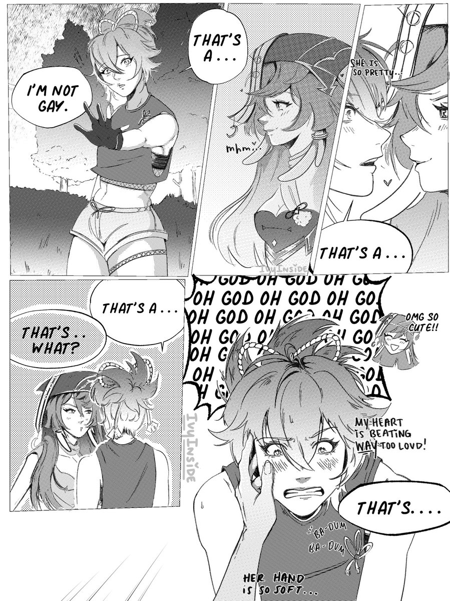 IvyInside's tweet photo. yanfei flirting with kuki <3 #Shinofei #KukiShinobu #Yanfei #Genshinfanart https://t.co/hiE1sBExcS
