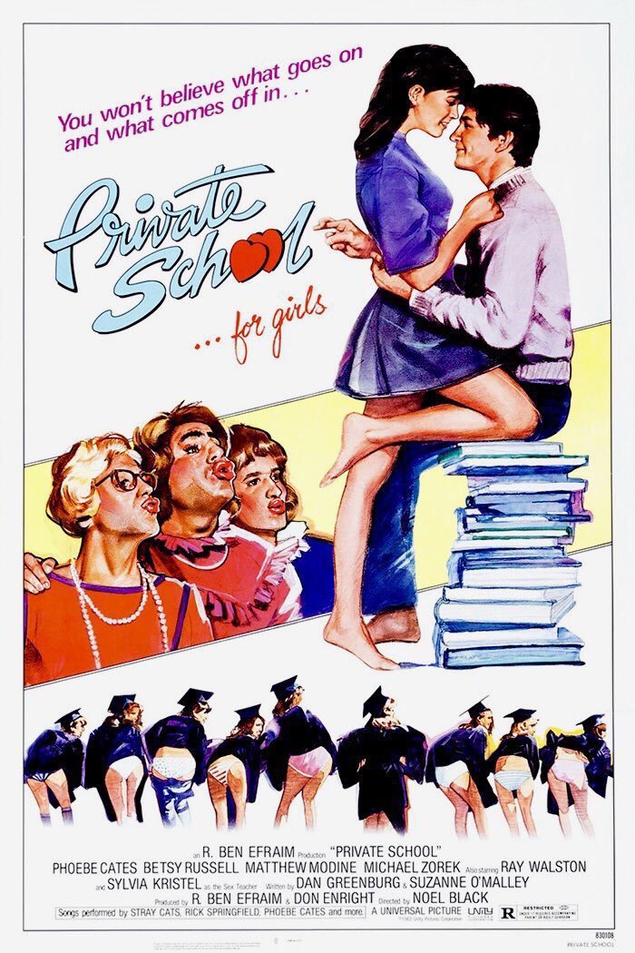 FilmNewsNos's tweet photo. 🎬MOVIE HISTORY: 39 years ago today, July 29, 1983, the movie ‘Private School’ opened in theaters!

#PhoebeCates #BetsyRussell @MatthewModine #MichaelZorek #FranRyan #KathleenWilhoite #RayWalston #SylviaKristel #JonathanPrince #FrancesBay #KariLizer #JuliePayne #NoelBlack https://t.co/IA6m0MvBq8
