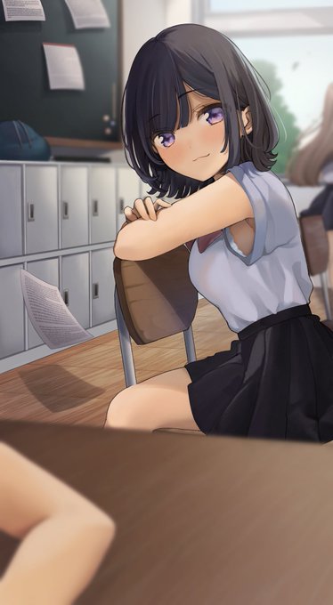 #今月描いた絵を晒そう
シチュエーションを意識して描きました!!夏コミの本にも入れるよ😉✨ 