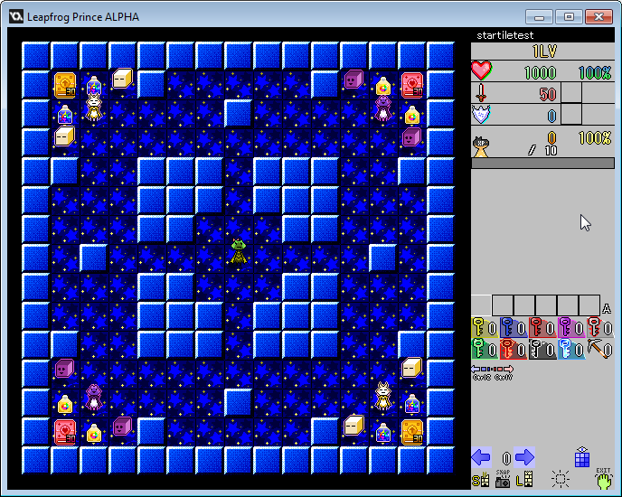 LukeArrWatson's tweet photo. haven't posted about it too much but my Magic Tower-like game is going pretty alright. made some new tiles for it today https://t.co/D6qfB3M5Y8