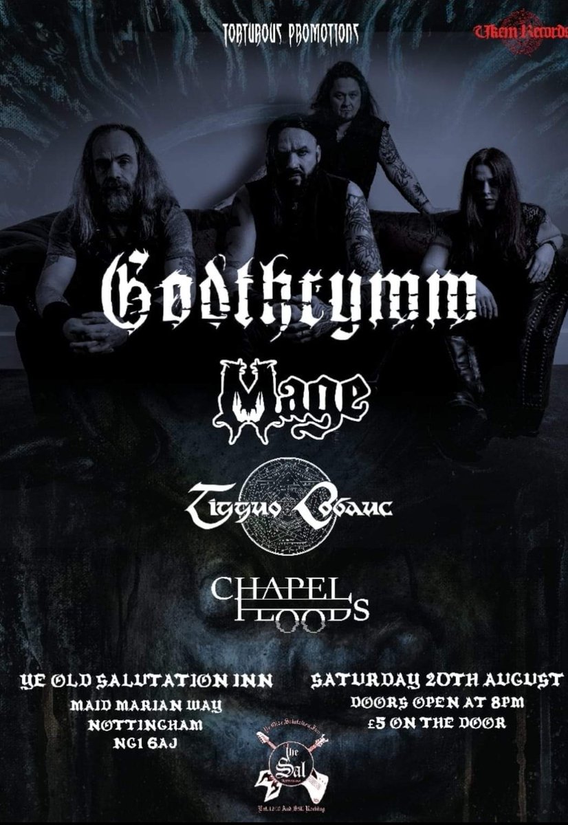 Torturouspromo's tweet photo. Three weeks tonight in Nottingham! https://t.co/JXHRXFgfqm