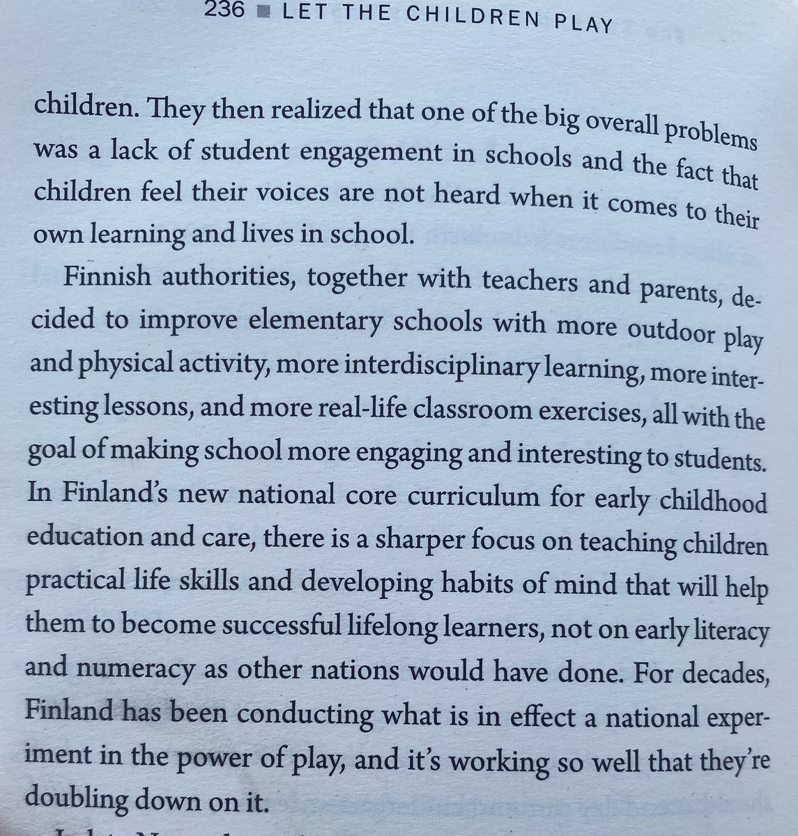 Finland, a beacon of child centred education, recently slipped in the PISA rankings. 

What did they do? 

Catch-up? Extra Tuition? A narrowing focus on literacy and numeracy? 

Actually, they spoke to the children: