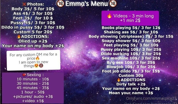 My tip menu⚠️🔞 https://t.co/1tPQHB53ed