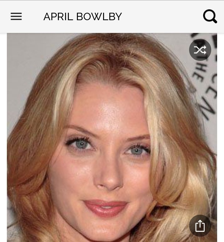 Happy birthday to this great actress.  Happy birthday to April Bowlby 