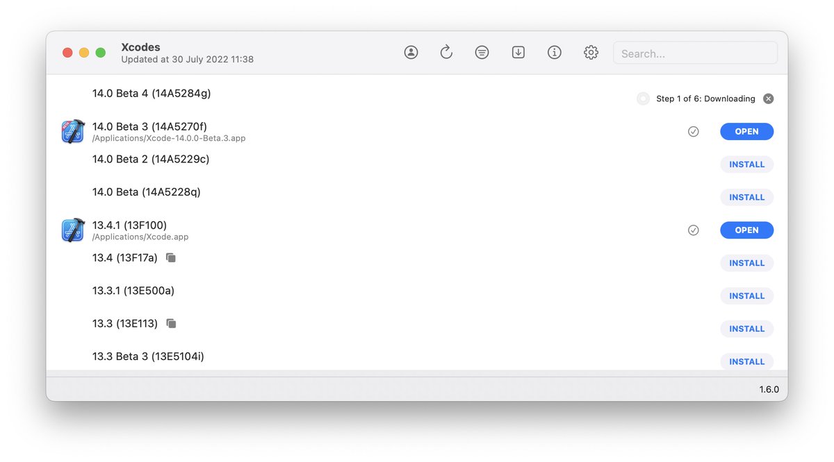 Dennissimeau's tweet image. Let’s download that new puppy! #Xcode14beta