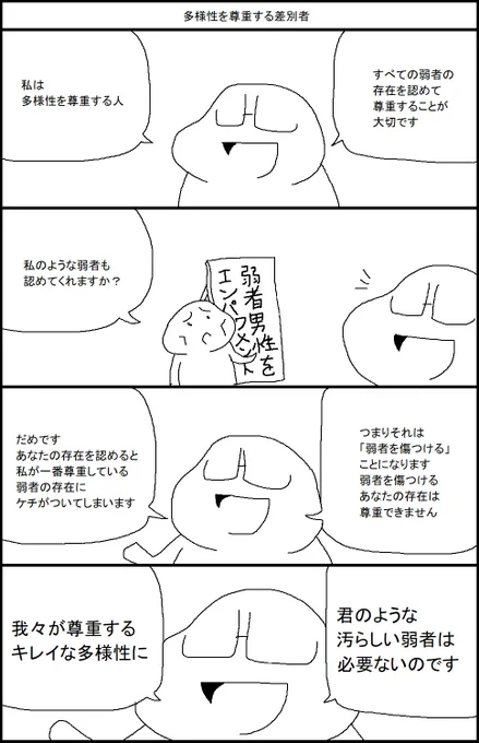 多様性を尊重する差別者 