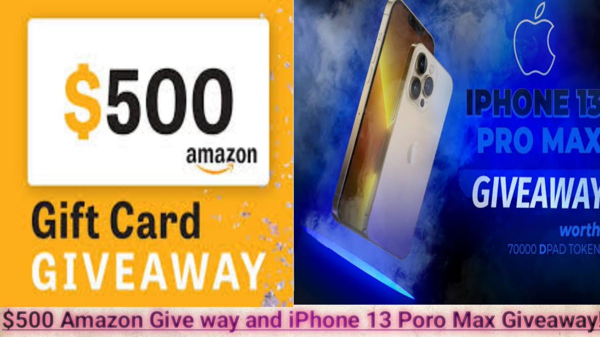 Subo012304561's tweet photo. @Chosky_X Hi, the inbox to get $500 Amazon Gift Card and iPhone 13 Poro Max Giveaway.

https://t.co/64eTiJEWNS https://t.co/RjsJigNjmX