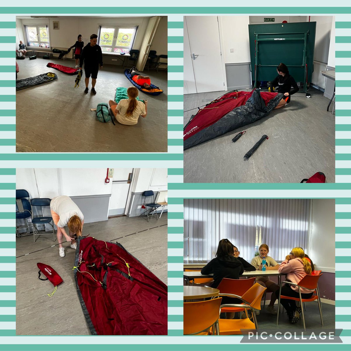 P6+ group at the connie learning how to building and take down tents at their club tonight, before going outside and playing football. Nice chilled session ⛺️⚽️