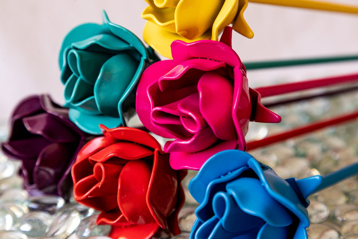 boltonhospice's tweet photo. We have commissioned a limited number of colourful hand-forged 'Eternal Roses' which you can purchase in memory of a loved one, as a meaningful gift or simply to brighten up a corner of your homeπΉπΏ https://t.co/ikQkEzWU3D #BoltonHospice30 #30yearsofcaring https://t.co/oOWF0rDIjL
