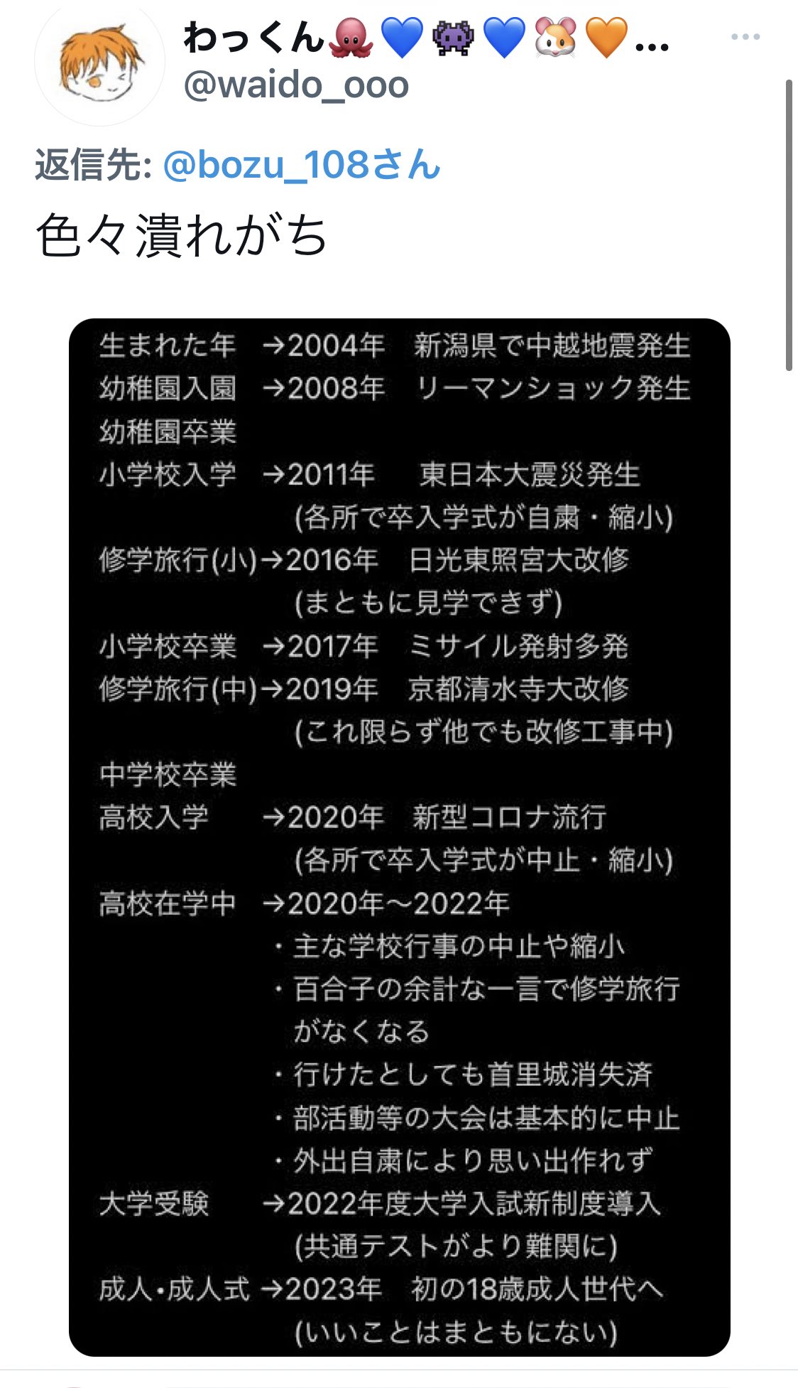 坊主 04年生まれあるある選手権やって 最優秀賞 T Co Wj8zvlfxo7 Twitter