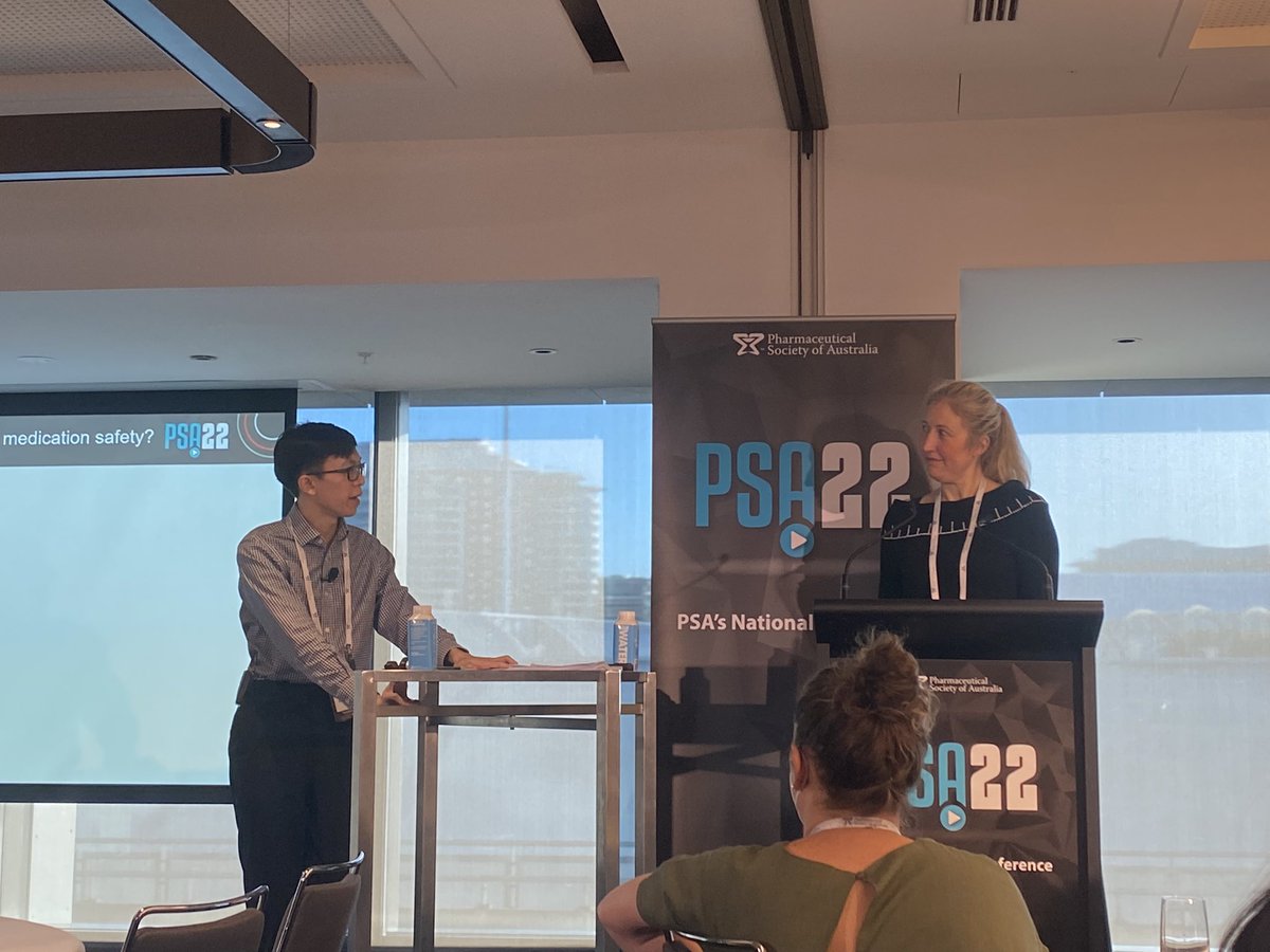 GillTaren's tweet photo. Loving the banter between @AmyTPage and @KennyPharmPhD in the great medication safety debate #PSA22SYD https://t.co/8mxeGKuiHu
