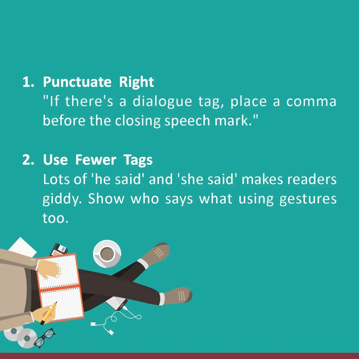 BfcPublications's tweet photo. Rules For WRITING DIALOGUE

#dialogue #dialoguewriting #screenwriting #screenwriter #scriptwriting #storyplot #authortips #writingtip #writinginspiration #writeforlife #publishingtips #selfpublishingtips #writer #author #writerscommunity #selfpublish #selfpublishingauthor https://t.co/6LL0fRhtj8