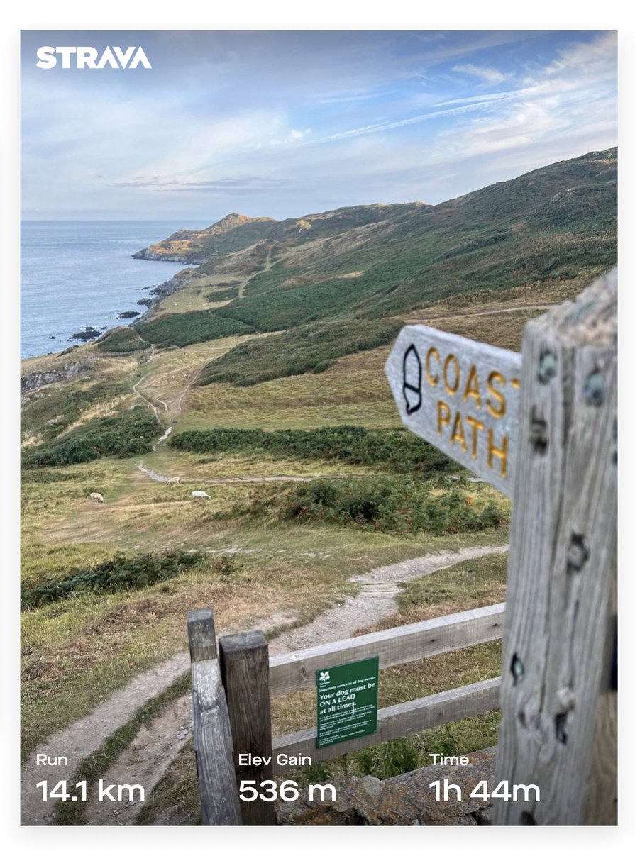 Made it out for a holiday run. Strange new lands of North Devon welcomed me…. That coast line is beautiful… but not flat. 😂 #ukrunchat #holidayrun