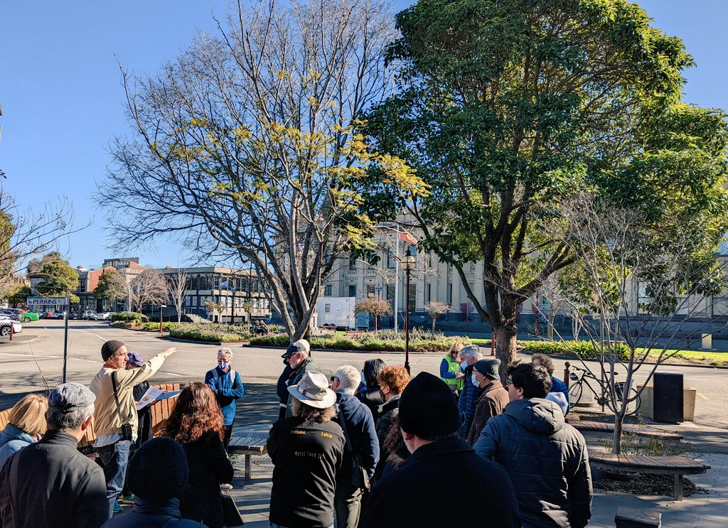 koukatova's tweet photo. We headed to South Melbourne for Tour #2 of the day, a tale of Clarendon St's retail and commerce in 1905 guided by Tobias.  #openhousemelbourne https://t.co/6HrwryqePR