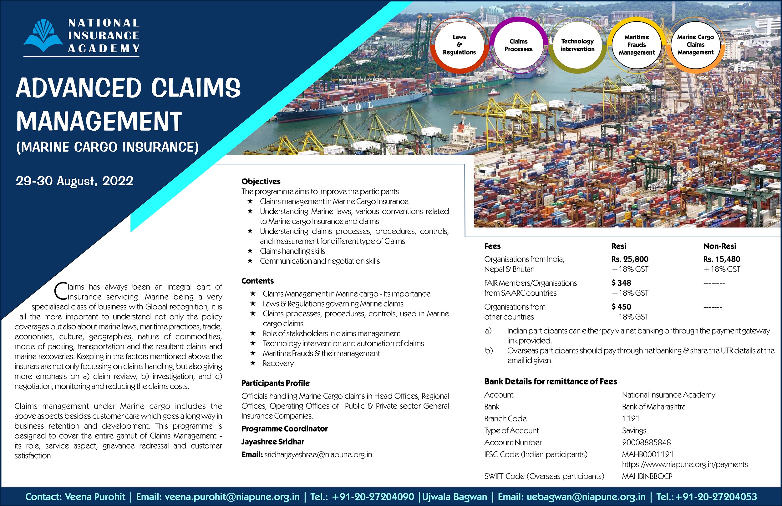 National Insurance Academy on Twitter "Advanced Claims Management