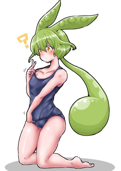 #どんどん土曜日ずんだもん
今日のスク水です 