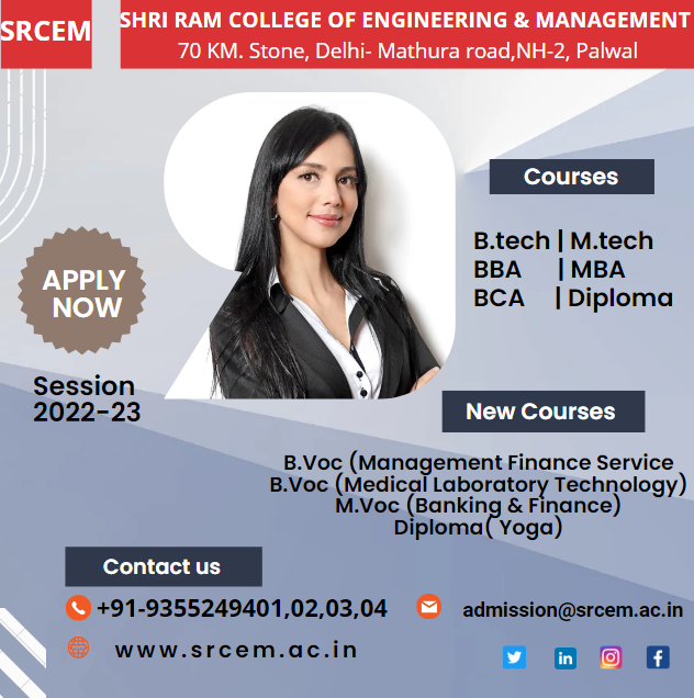 srcemcollege's tweet photo. Admission open for 2022-23
#education #highereducation #managementconsulting #college #AdmissionsOpen #admissionsopen2022 #admissionsopen2022_23 #engineering #management #MTech #BTech #MBA #BBA #BCA #diploma #diplomacourse #bmlt #diplomayoga ##bankingcourses #svsu #jcbose #srcem https://t.co/XDg2xJ9Z3N