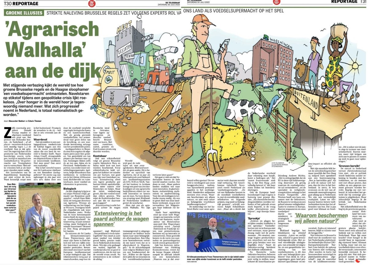 rkemp59's tweet photo. Heel goed stuk. Nederlandse boeren - de beste van de wereld - gesteund door buitenlandse experts.

Met stijgende verbazing kijkt de wereld toe hoe groene Brusselse regels en de sloophamer van Kaag en Rutte een voedselsupermacht ontmantelen.
(@telegraaf) https://t.co/mfVJFgPxQn