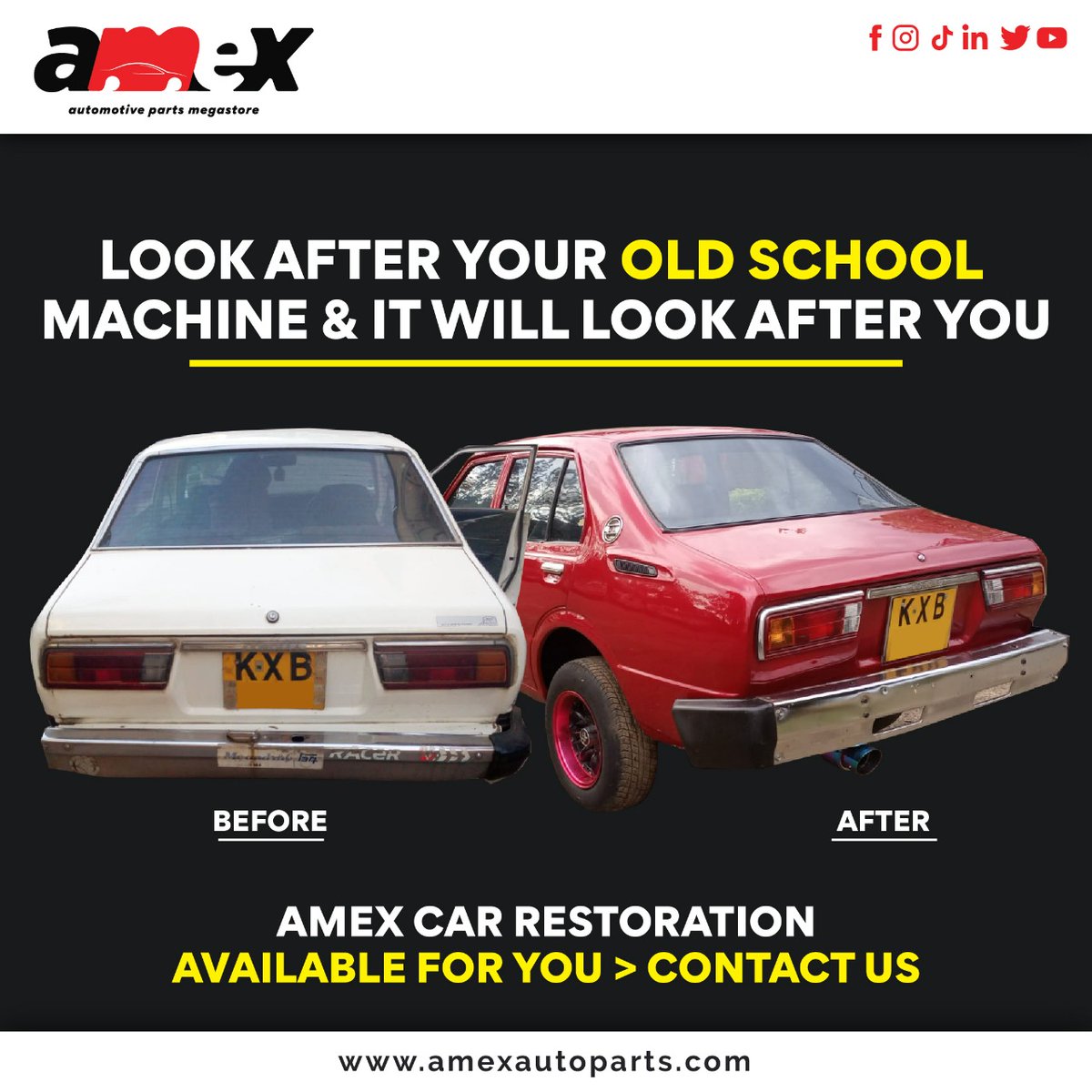 amexautoparts's tweet photo. KE30 transformation only at Amex Autoparts.Look after your old school machine it will look after you.
#ke30 #transform #classics #oldcars #ndindinyoro #nakuru #putin #kikuyus #safaricom #naivasha #kemsa https://t.co/llhuWdsqG1