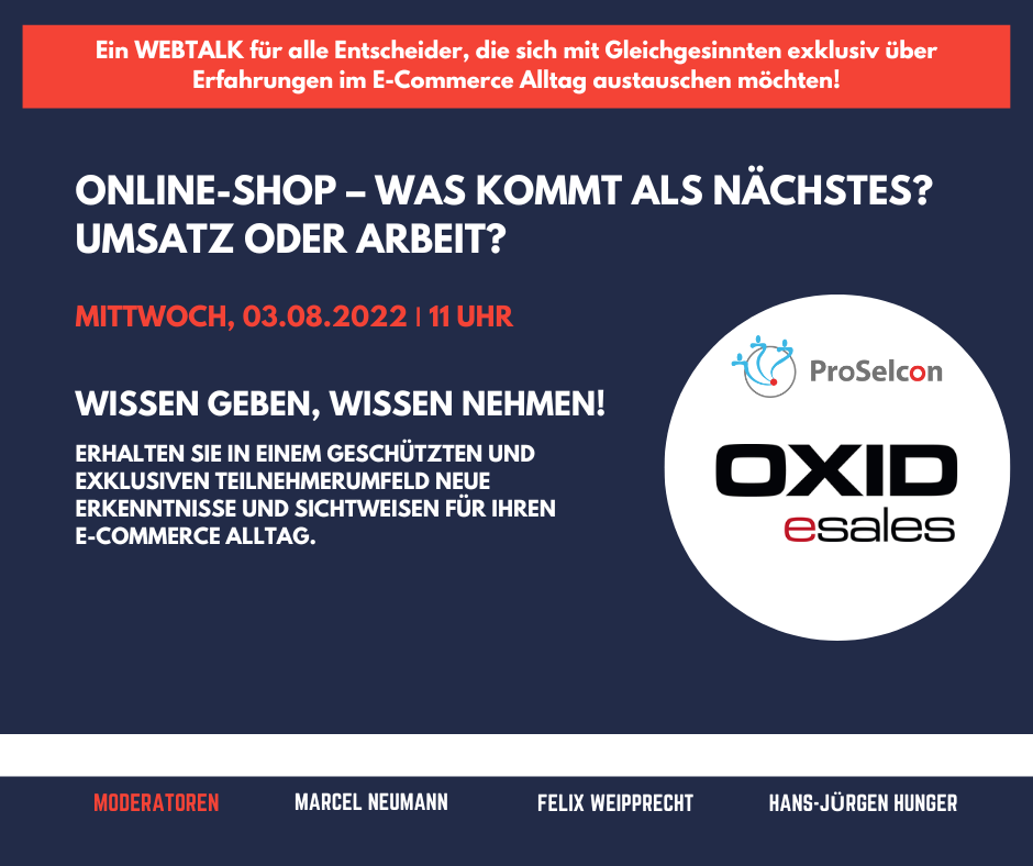 OXID_eSales's tweet photo. Besuchen Sie unseren kostenfreien Webtalk am 03.08.2022 und sprechen Sie mit unseren Branchenexperten - warum individualisierte E-Commerce Lösungen für Ihren digitalen Alltag goldrichtig sind. Hier geht es zur kostenfreien Anmeldung 📩
https://t.co/0dbqIPecVm
#OXIDeShop #OXID https://t.co/93fJ4XVyoT