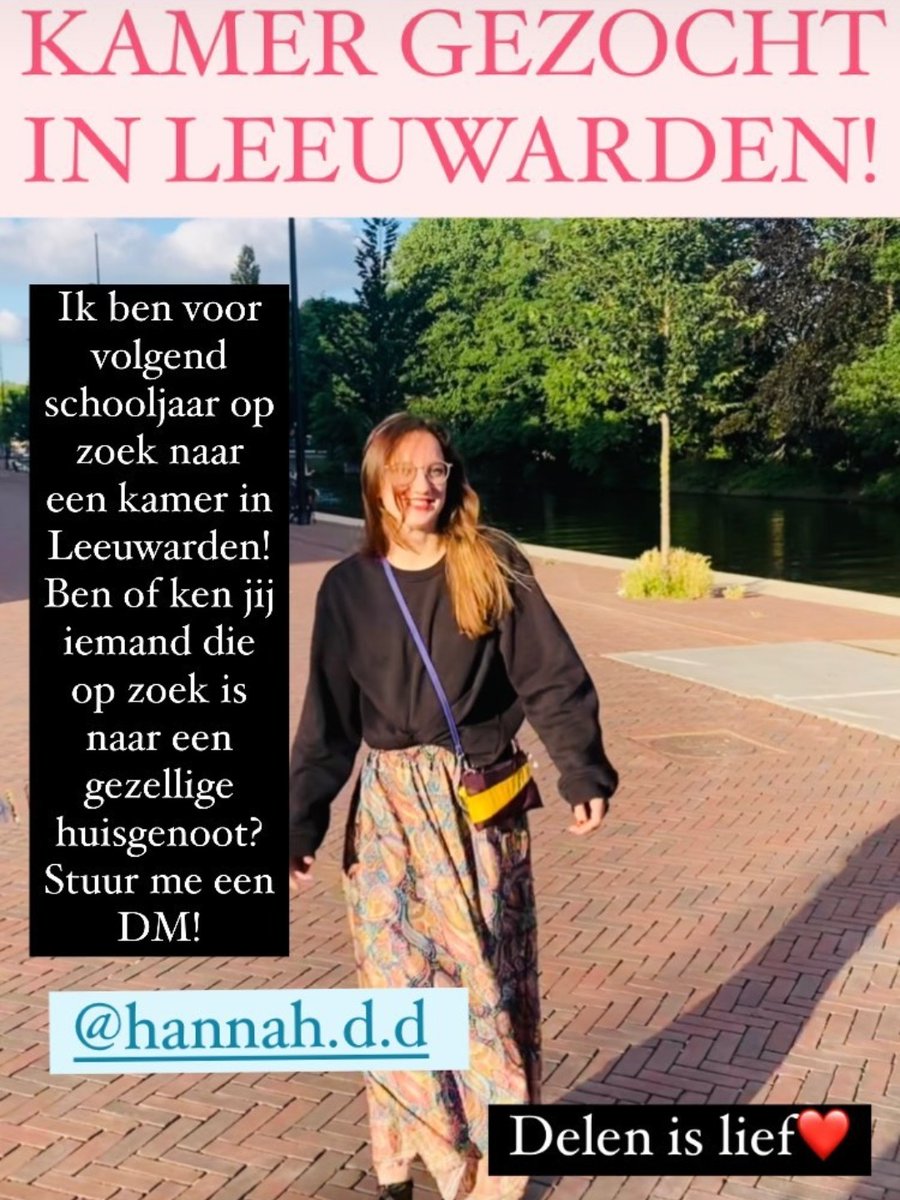 Wie helpt onze Hannah aan een kamer!